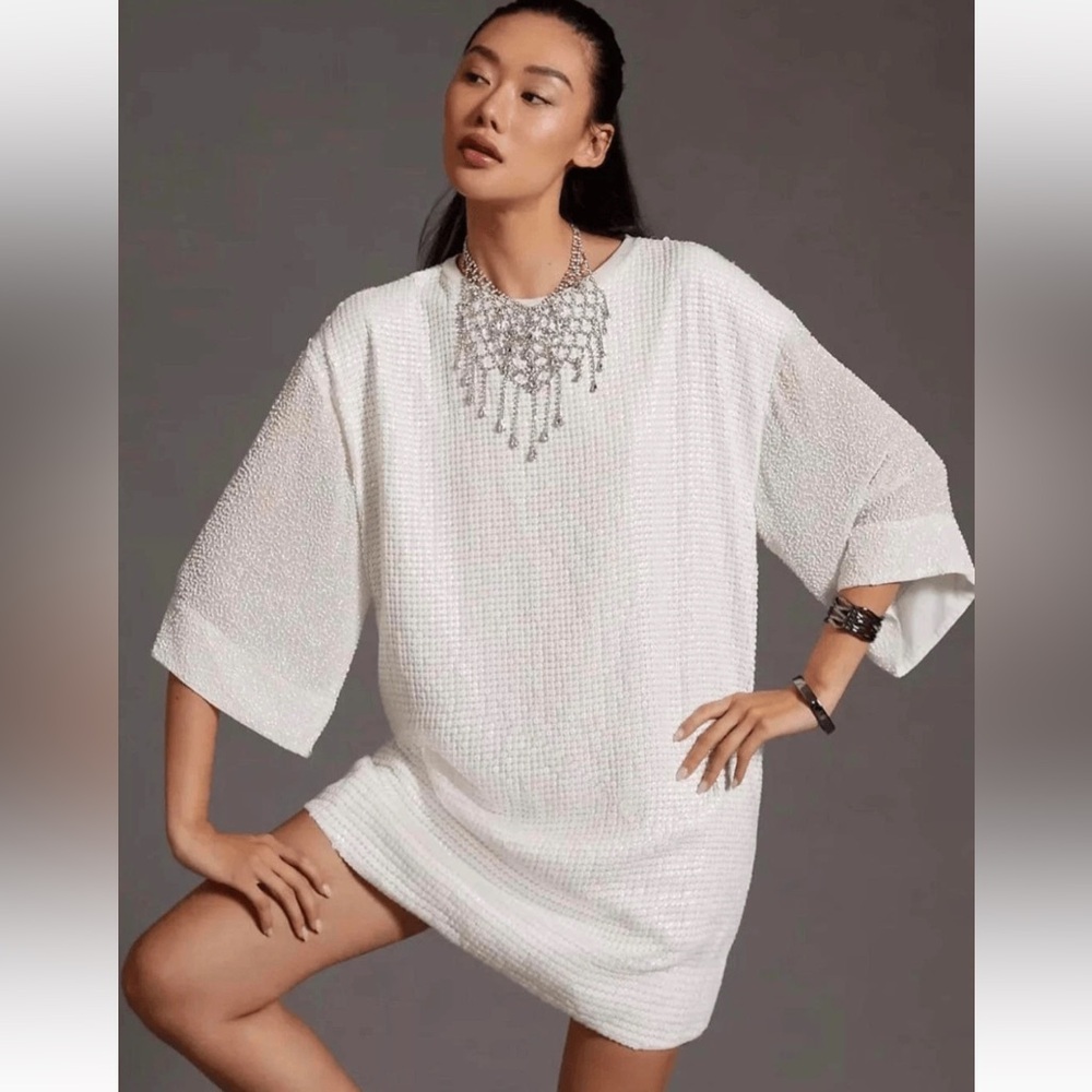 Anthropologie Let‎ Me Be Sequin Mini Dress